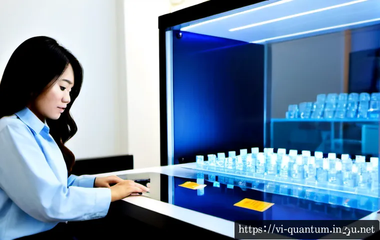 양자컴퓨팅의 최적화 문제 해결 - Photorealistic quantum computing optimization concept, Vietnamese engineering team in a modern Ho Ch...